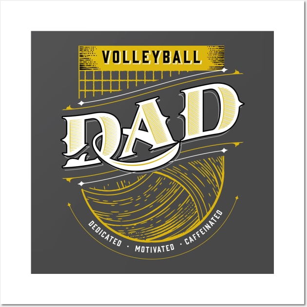 Volleyball Dad (net & ball) Wall Art by Volleyball Merch